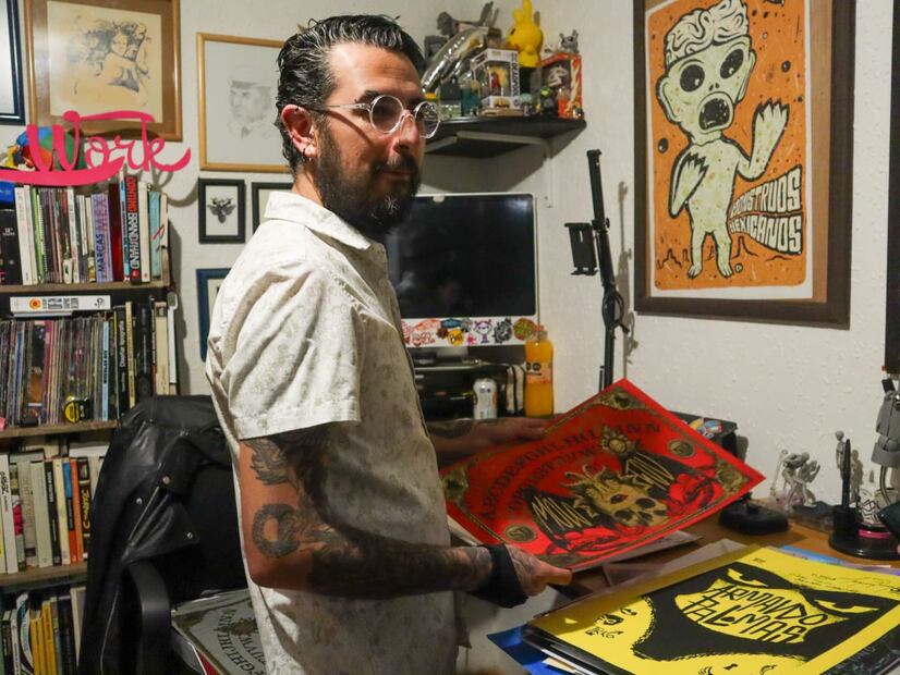 ‘Tomas todas’, el ilustrador hidalguense que conquistó al rock nacional | Foto: Josué Ortiz