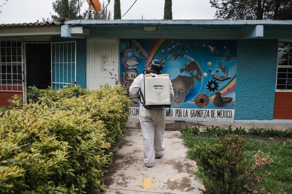 Fumigan más de 40 escuelas en Tepetitlán por presencia de mosco Culex | Foto: especial