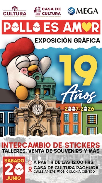 Pollo es Amor celebra 19 años de historia con exposición gráfica y actividades en Pachuca | Cortesía: Instituto Municipal para la Cultura de Pachuca