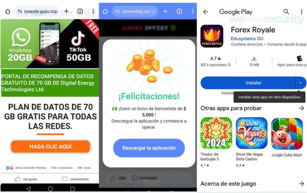 Alertan por estafa de gigabytes gratis en WhatsApp | ESET