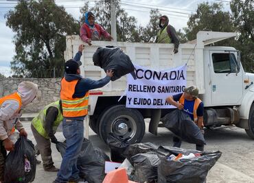 Empresa Conadia y relleno sanitario de El Huixmí recolectan la basura en Pachuca