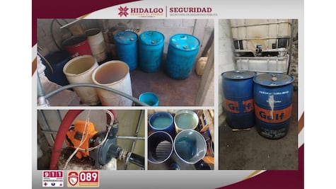 Aseguran predio con más de 7 mil litros de hidrocarburo ilegal en Singuilucan