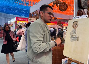 Marconi Díaz exhibe su obra en el Séptimo Tianguis Nacional de Pueblos Mágicos
