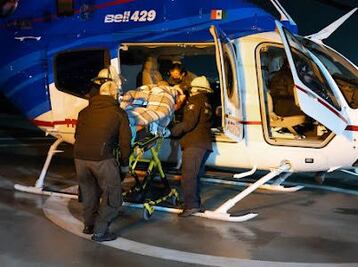Trasladan de emergencia en helicóptero a paciente de la Huasteca al Hospital General de Pachuca