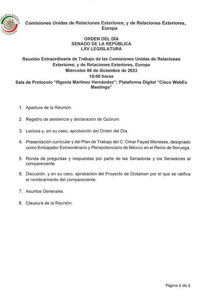 Fayad espera que el Senado apruebe su designación como embajador de Noruega | Cortesía