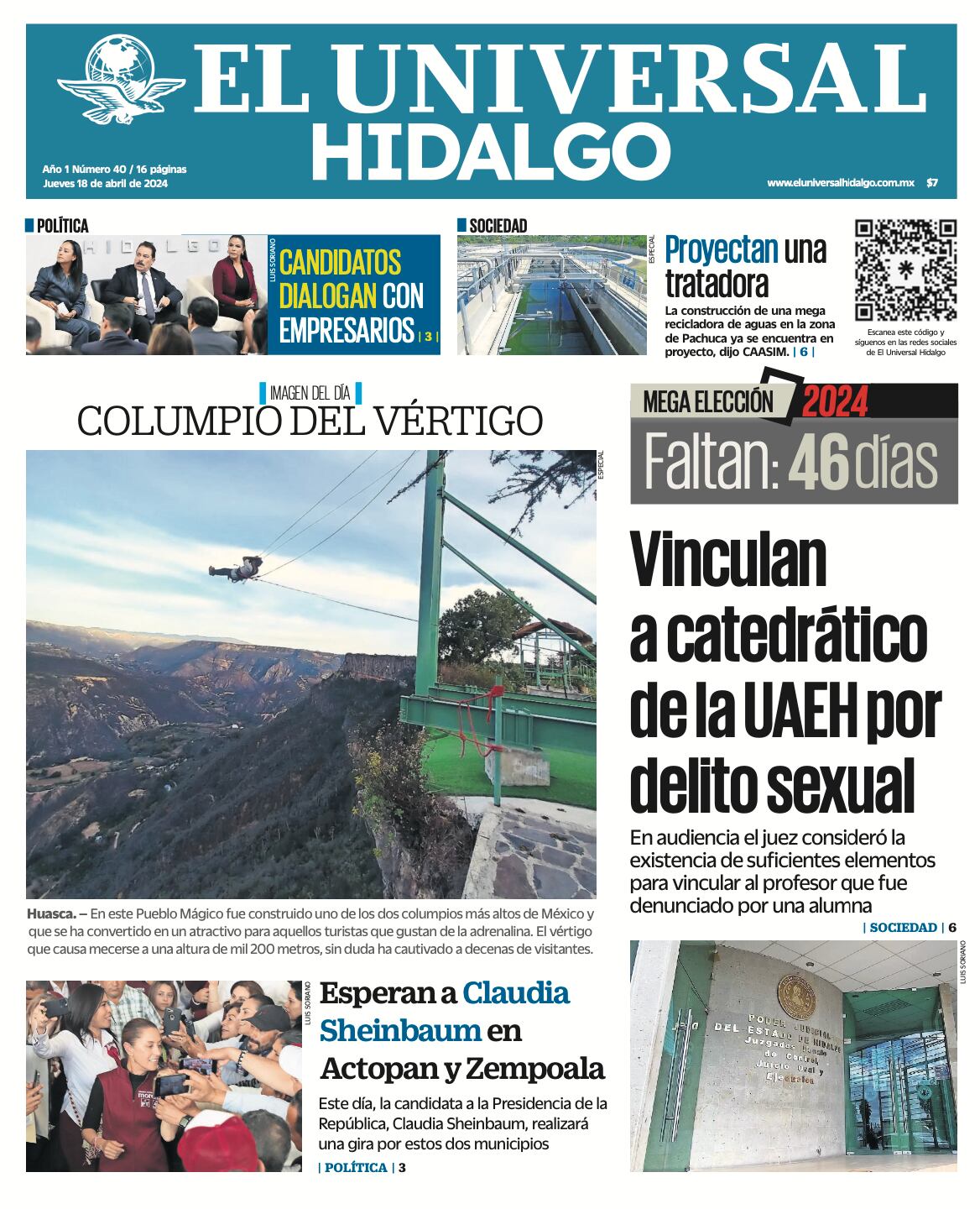 Portada El Universal 180424