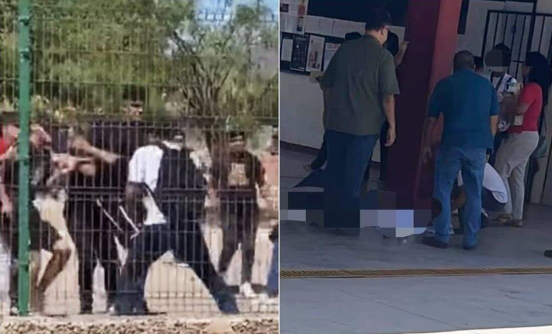 Riña donde resultaron lesionados dos menores | Fotos: Especiales