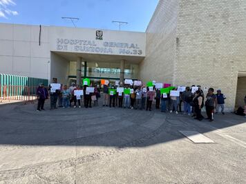 Pacientes de hemodiálisis se manifiestan en HGZ del IMSS número 33 de Tizayuca 