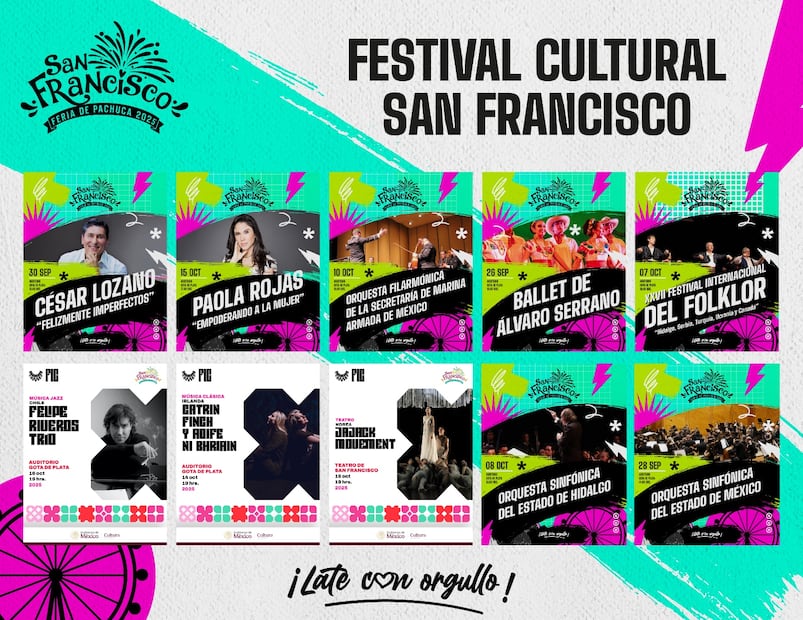 Inicia preventa para el Festival Cultural San Francisco en la Feria de Pachuca 2025 | Cortesía: OEEH