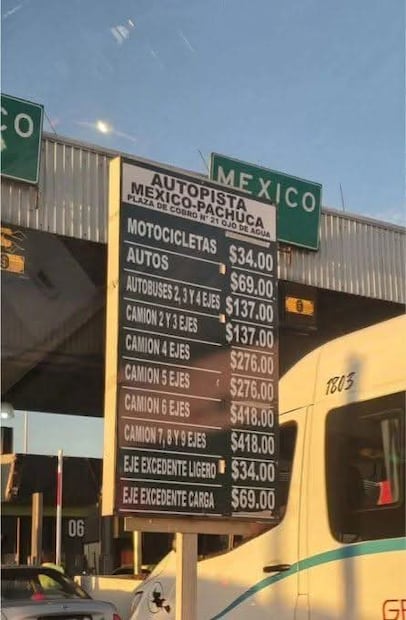 Las tarifas en la México-Pachuca aumentó un 3 por ciento I Foto:Especial