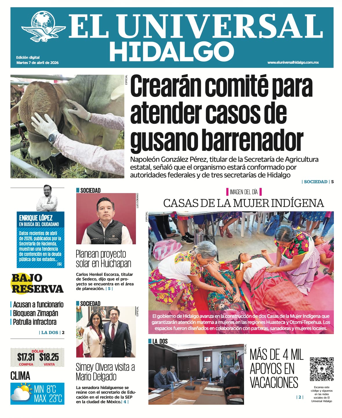 El Universal Hidalgo 7/4/26
