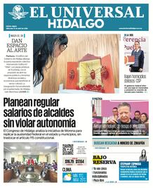 Portada El Universal Hidalgo 15/4/26
