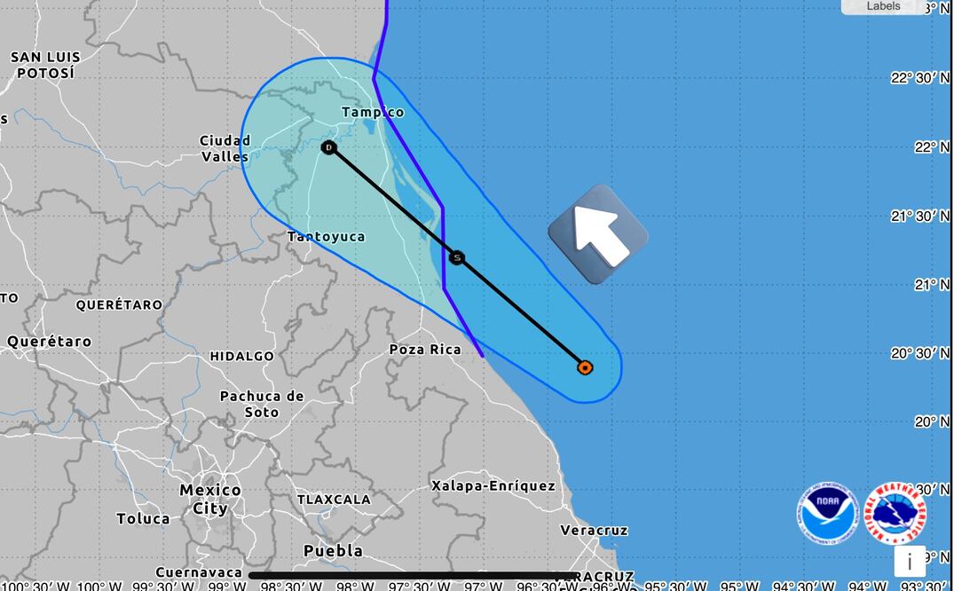 Alerta Azul por tormenta tropical Barry | Twitter: Meteorología México