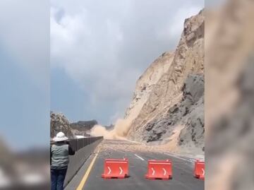 Video: Cierre temporal en la autopista Real del Monte-Huasca por deslave controlado
