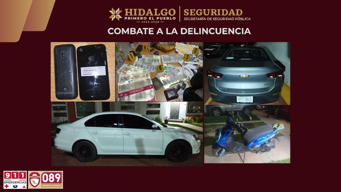 Localizan taller clandestino para clonar documentos y placas vehiculares en Pachuca | Fotos: SSPH