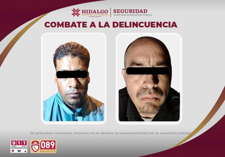 Detienen a dos presuntos narcomenudistas en Atotonilco de Tula tras cateo | Fotos: Especiales