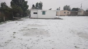 Sorprende granizada a vecinos de Tezontepec de Aldama