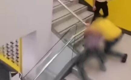 Captan en video la detención de presunto ladrón de tiendas en Pachuca 