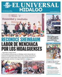Portada El Universal Hidalgo 14/9/26