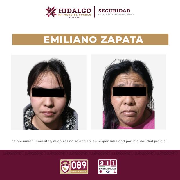 Detienen a dos mujeres en Emiliano Zapata por narcomenudeo | Fotos: SSPH