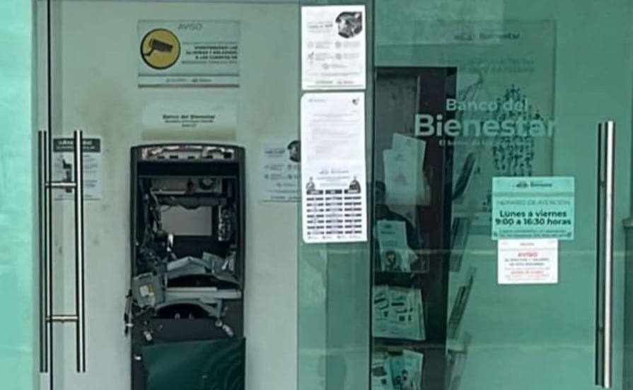 Roban cajero del Banco del Bienestar en instalaciones de SADER en Huejutla