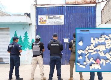 Detienen a siete personas por narcomenudeo en Tulancingo; operaban punto de venta de drogas disfrazado de carpintería