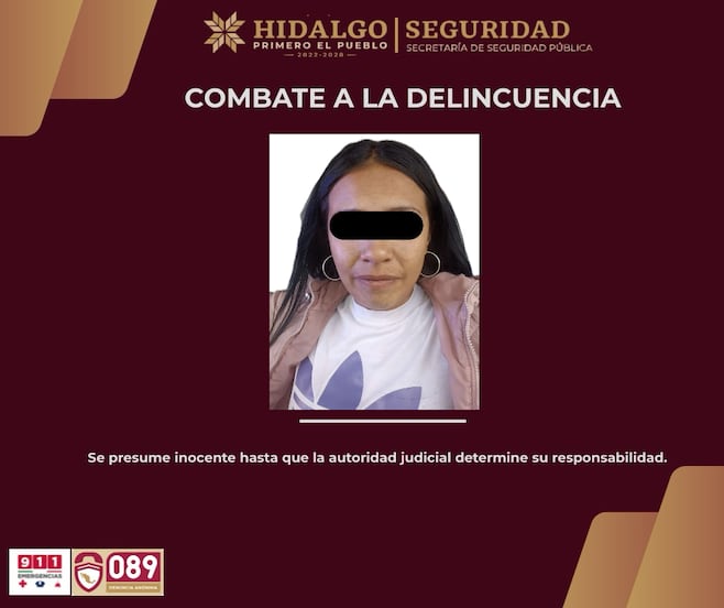 Detienen en Pachuca a mujer señalada por presuntos cobros “gota a gota”
