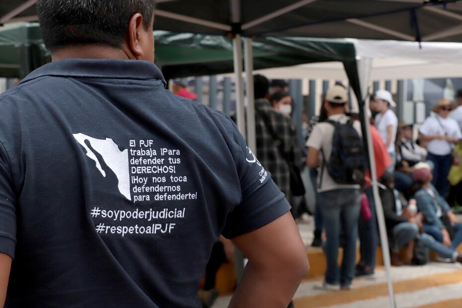 Jueces y magistrados se sumaron al paro de labores que organizó la base trabajadora del Poder Judicial de la Federación (PJF); en el caso de Hidalgo, son poco más de 700 los colaboradores que suspendieron actividades I Foto: Luis Soriano