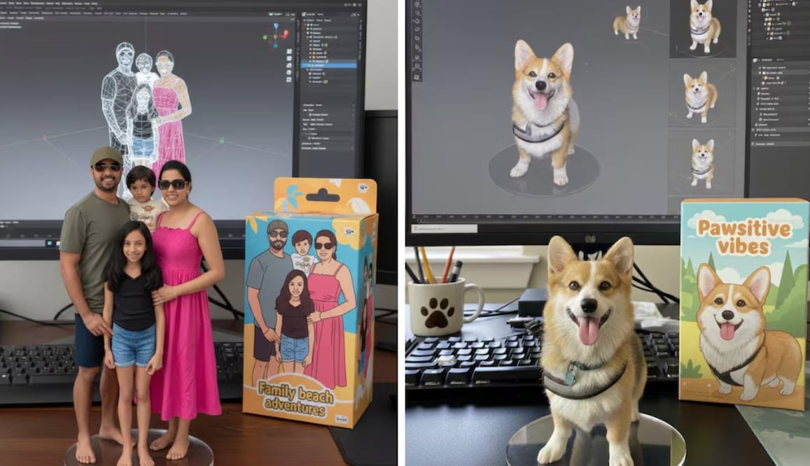 Google Gemini, la inteligencia artificial de Google, ha revolucionado la creación de imágenes al permitir a los usuarios convertir fotos en modelos 3D realistas. Foto: Captura de pantalla en X