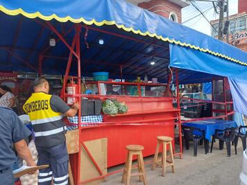 Clausuran taquería tras flamazo que dejó dos heridos en colonia Juárez