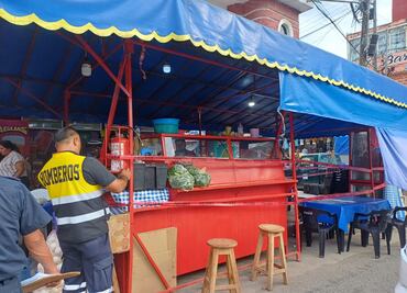 Clausuran taquería tras flamazo que dejó dos heridos en colonia Juárez