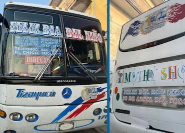 Autobús de la línea Tizayuca se engalana en honor al Día del Niño