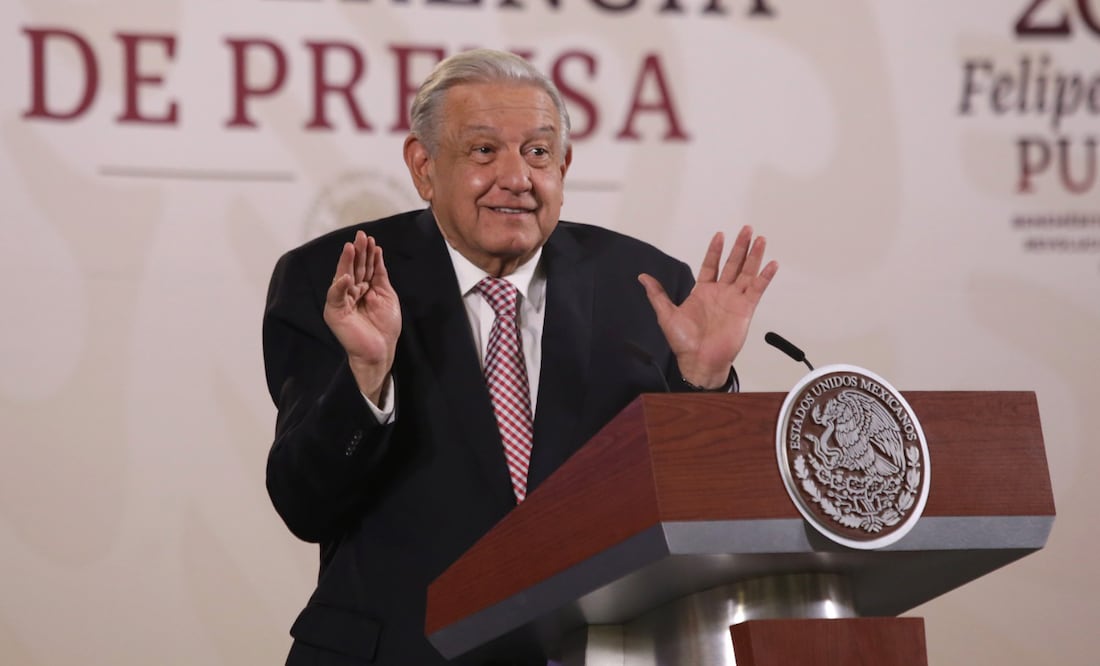 Andrés Manuel López Obrador, presidente de México, durante su conferencia de prensa matutina de este viernes en Palacio Nacional |  Foto: Carlos Mejía