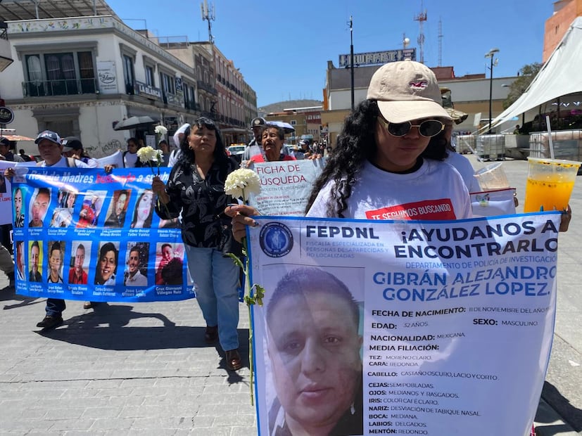 Día Internacional de Personas Víctimas de Desaparición Forzada, madres buscadoras marcharon por las calles de Pachuca I Foto: Luis Soriano