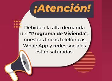 Alta demanda en programas de vivienda satura líneas de atención en Hidalgo