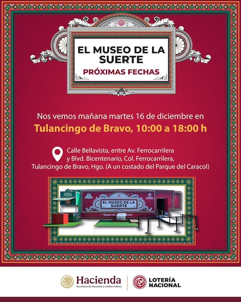 El Museo de la Suerte llega a Tulancingo con una experiencia inmersiva y gratuita | Cortesía: Cultura Hidalgo