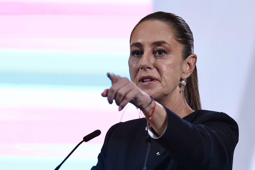 La presidenta de México, en su conferencia de este martes 26 de agosto de 2025 en Palacio Nacional. Foto: Agencia EL UNIVERSAL/Berenice Fregoso/LCG.