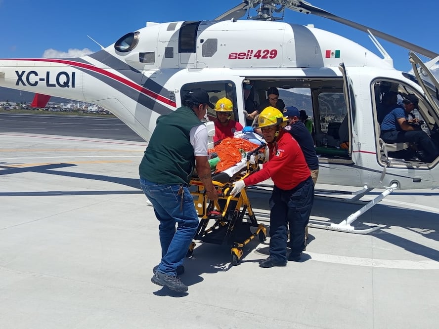 Trasladan en helicóptero a bebé de Atlapexco para atención especializada | Foto: Salud Hidalgo