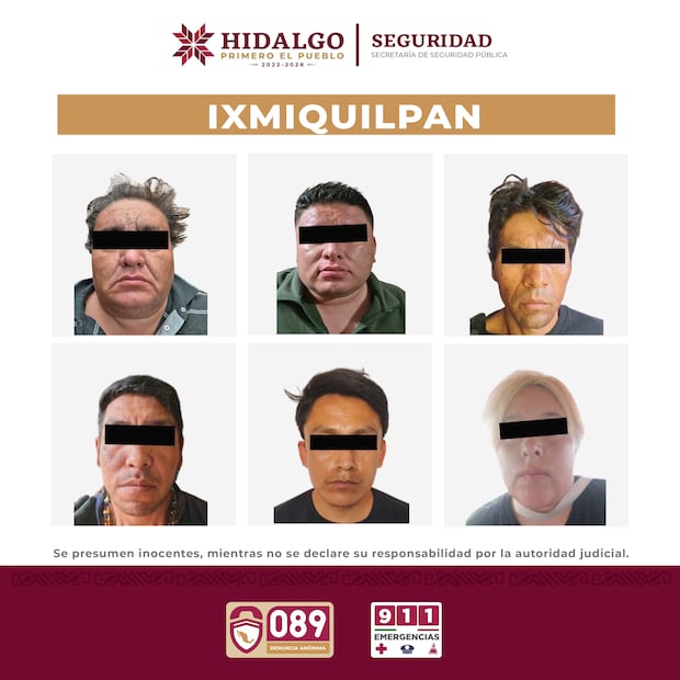 Desmantelan red de narcomenudeo en Ixmiquilpan; seis detenidos y más de 800 dosis aseguradas | Fotos: SSPH