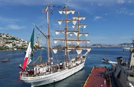 Buque Escuela Cuauhtémoc alista primer viaje de instrucción para cadetes tras accidente en puente de Brooklyn; llega a Acapulco 