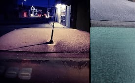 Amanecen autos congelados en Pachuca y Mineral de la Reforma