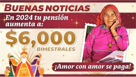 Adultos mayores recibirán 6mp bimestrales este 2024: Bienestar