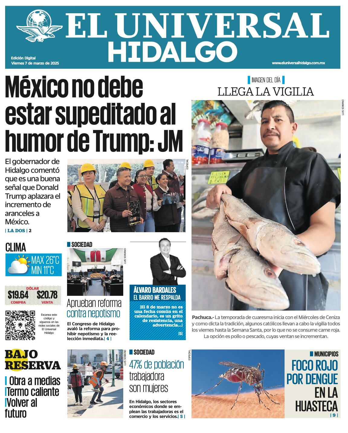 Portada El Universal 070325