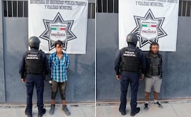 Sorprenden a dos hombres cuando retiraban coladera en calles de Pachuca