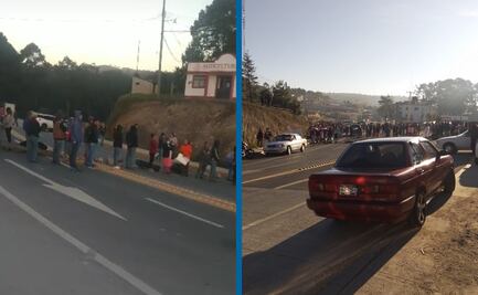 Pobladores de Zacualtipán bloquean carretera para exigir puentes peatonales