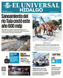 Portada El Universal Hidalgo 15/9/25