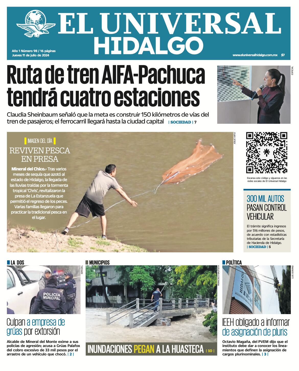 Portada El Universal Hidalgo 11/07/24