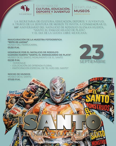 El Santo vuelve a ser protagonista en Tulancingo | Cortesía. ayuntamiento de Tulancingo