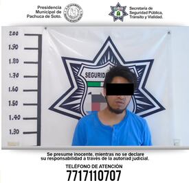 Detienen a presunto ladrón de autoestéreos en Pachuca