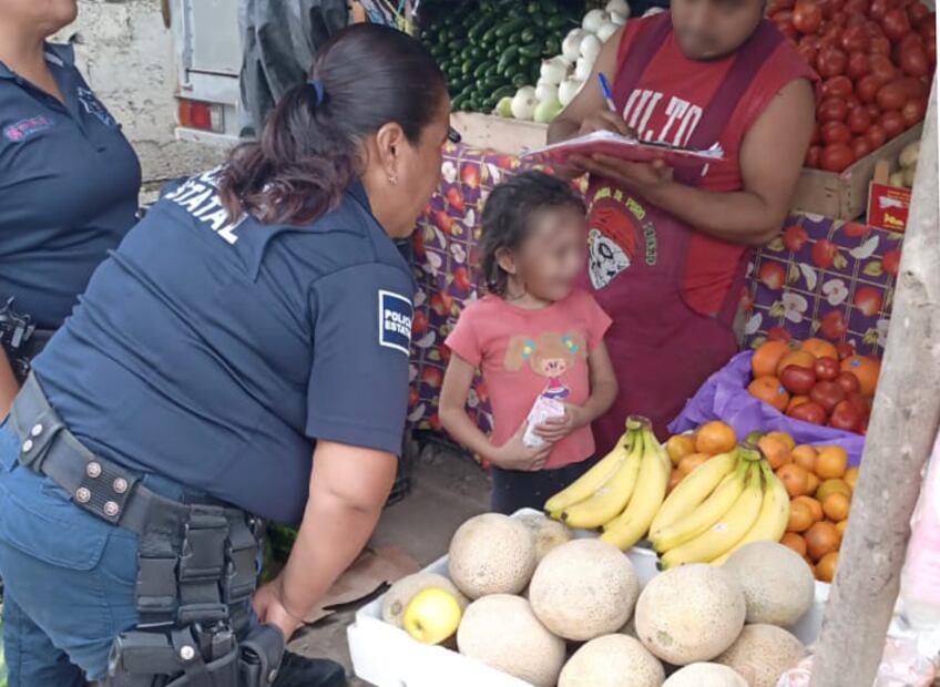 La Policía Violeta de Hidalgo rescata a dos menores extraviadas en Pachuca y Huejutla | Foto: SSPH